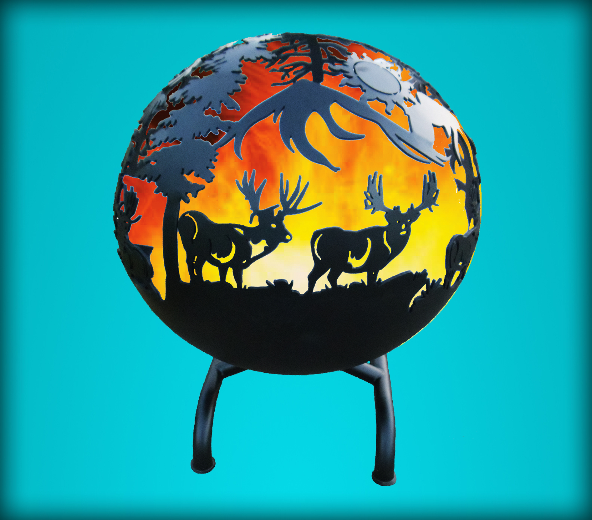 Kickin Back Kreations Great Ball of Fire Mule Design, Fire Pit